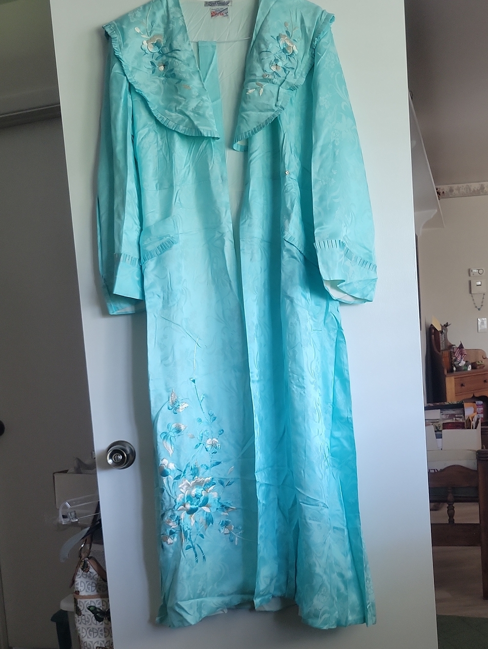 Vintage Satin Robe FSK Label From Japan
